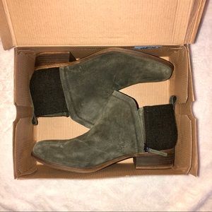 Toms. Forest green booties. Size 12